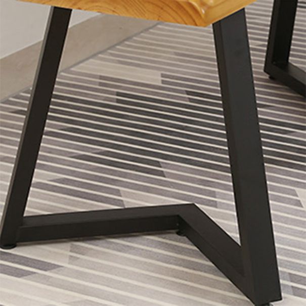 Industrial Dining Set 1/2/4/5 Pieces Solid Wood Double Pedestal Dinette Set