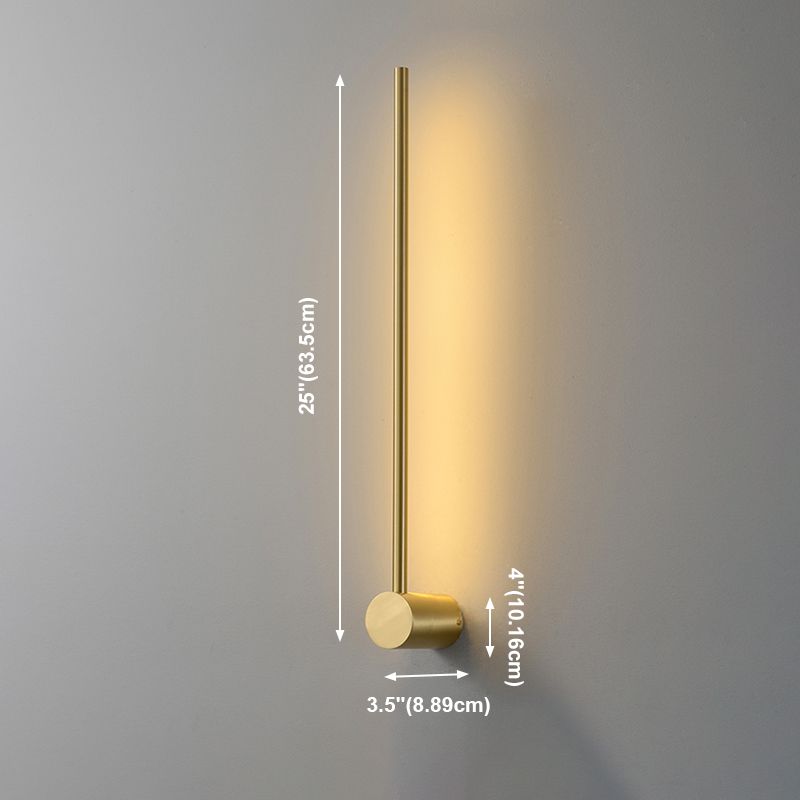 Metall lineare LED -Wandmontaglampe moderner Stil 1 leichte Leuchten in Gold