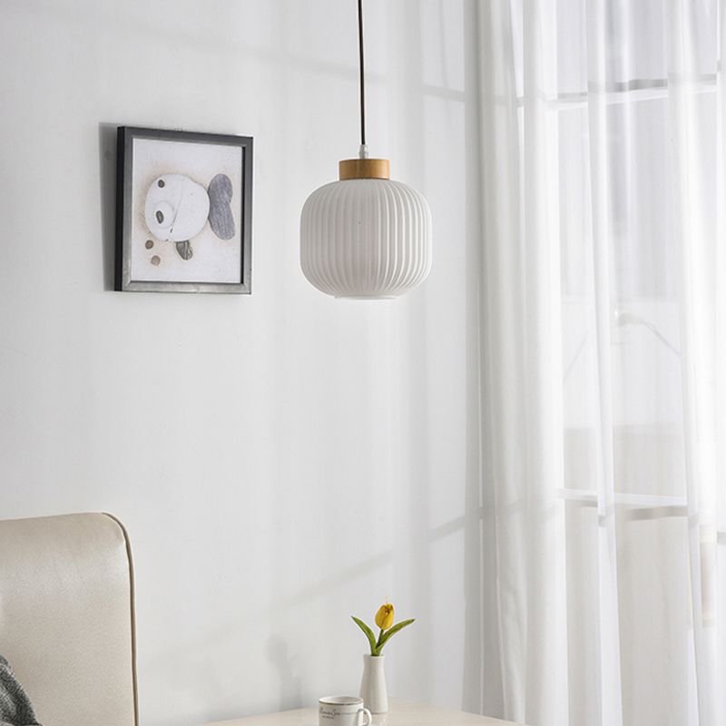 Glass Pot Shape Hanging Lights Modern Style 1 Light Hanging Mount Fixture for Dining Room