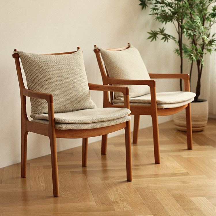 Home Contemporary Dining Chair Solid Wood Upholstered Dining Chair