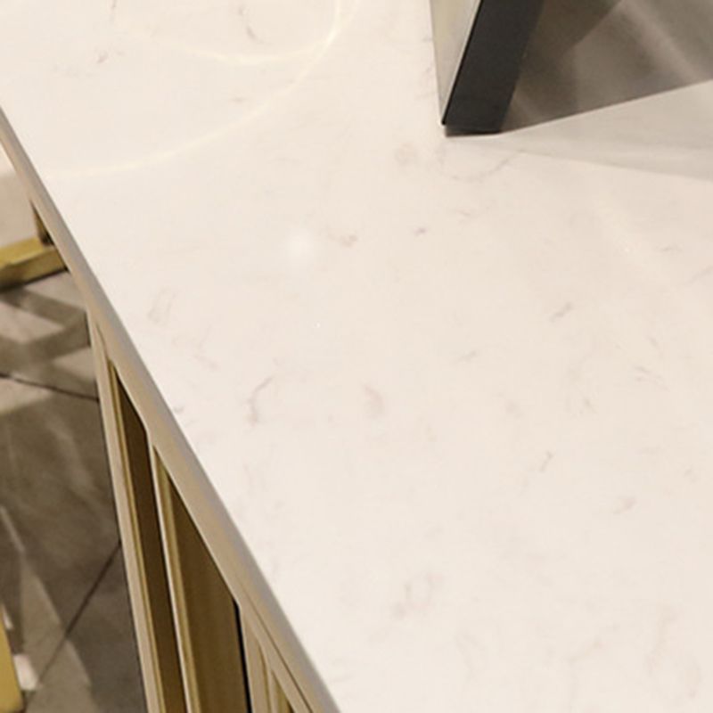 Glam Sofa Console Table Antique Finish Console Accent Table with Shelf