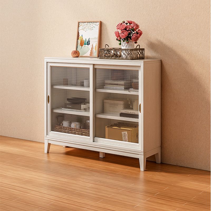 Closed Back Standard Bookshelf Wooden White Contemporary Bookcase