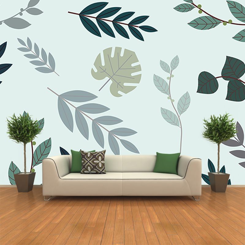 Tropical Plants Environment Friendly Mural Decorative Wallpaper for Living Room