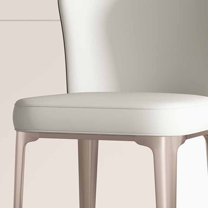 Sillas de comedor de estilo moderno Sillas Parsons laterales sin brazos de metal para cocina