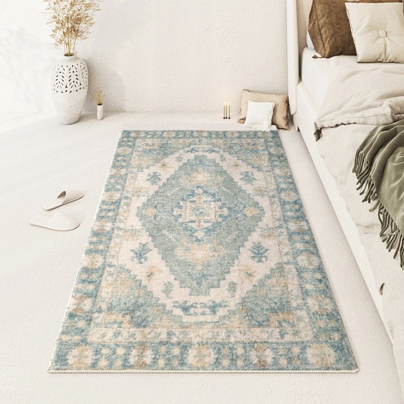 Beige Modern Rug Polyester Graphic Rug Non-Slip Backing Rug for Home Decor
