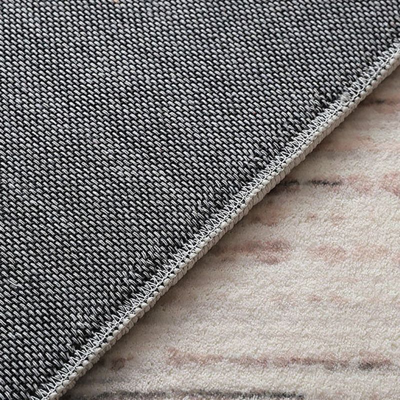 Modern Abstract Pattern Area Rug Grey Polyester Carpet Stain Resistant Area Rug for Home Decor