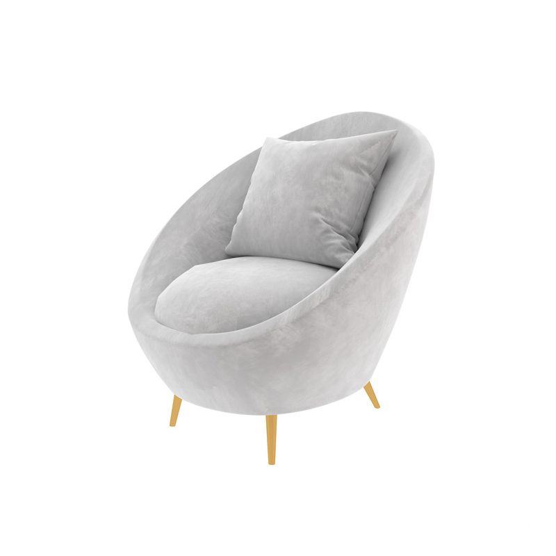 Contemporary Curved Sofa with Slopped Arm and Tight Back for Apartment