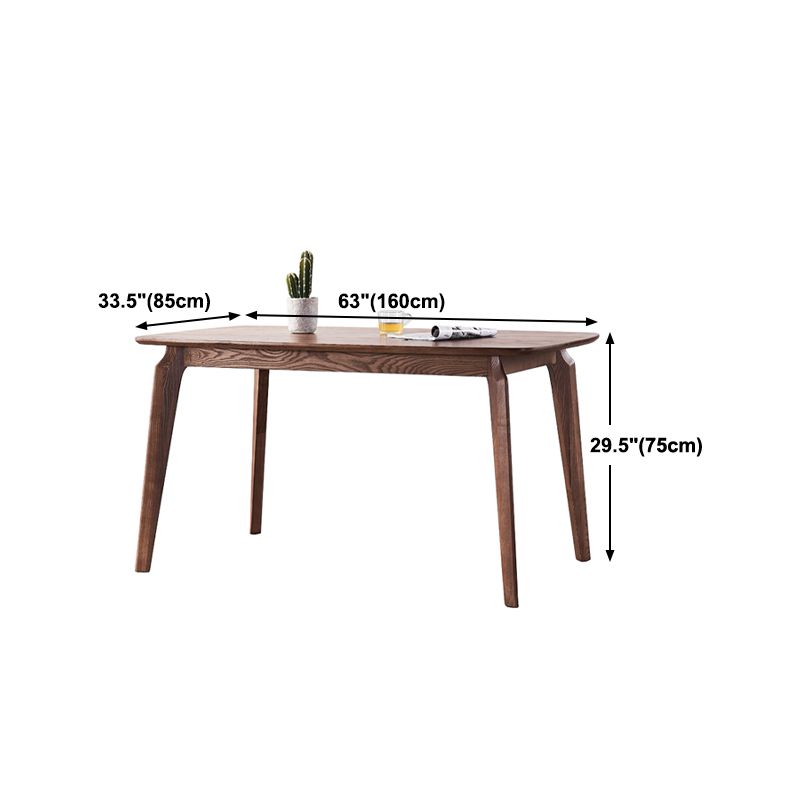 Solid Wood Dining Table Contemporary Style Dining Site Table with 4-foot