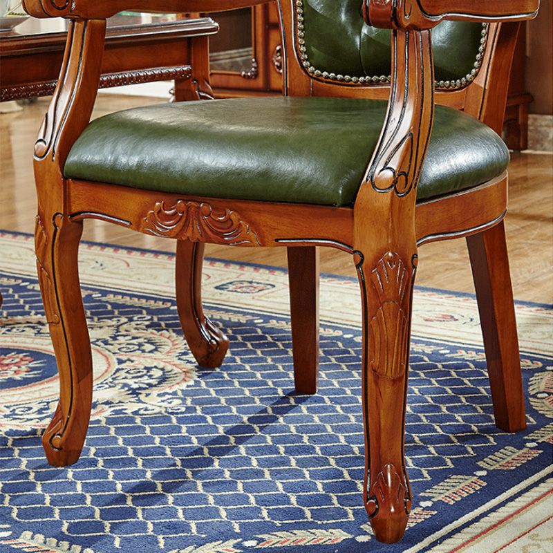 Sillas de comedor tradicionales, silla lateral para cocina con patas de madera