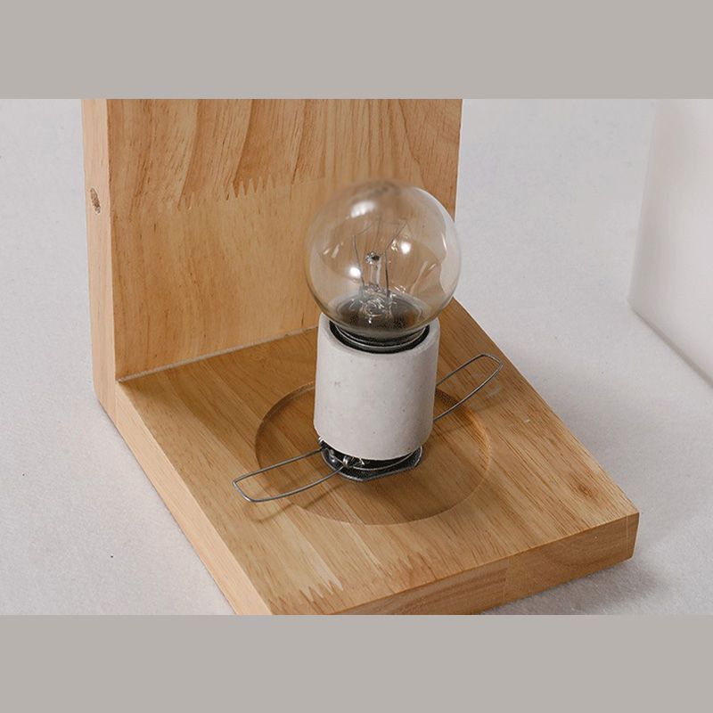 Luci di applique da parete di semplicità contemporanea con arte in legno per camera da letto