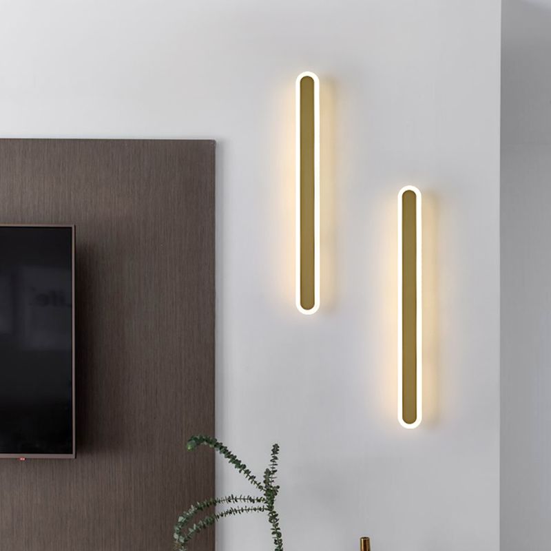 Contemporary Style Linear Wall Light Fixtures Metal 1 Light Led Wall Lights