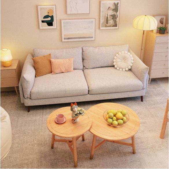 Contemporary Sewn Pillow Back Sofa with Pillow Top Arm for Apartment