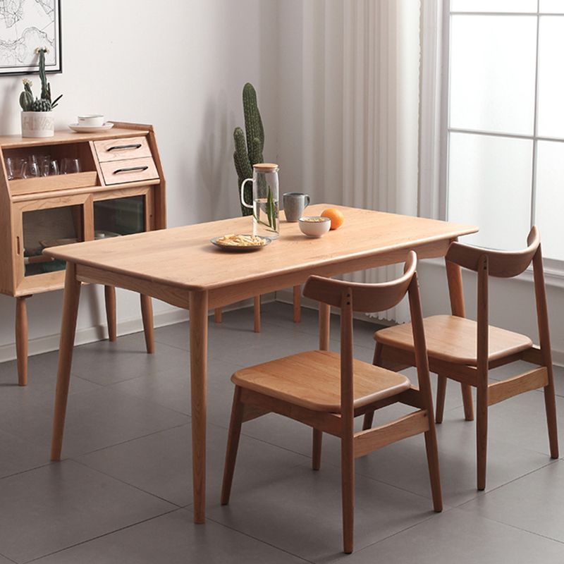 Modern Wood Rectangle Dining Set Standard Height Home Use Dining Room Furniture Set