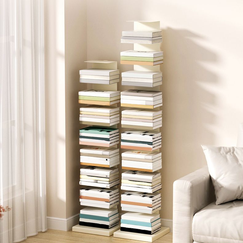 Closed Back Bookshelf Vertical Metal Shelves Included Bookcase for Study Room