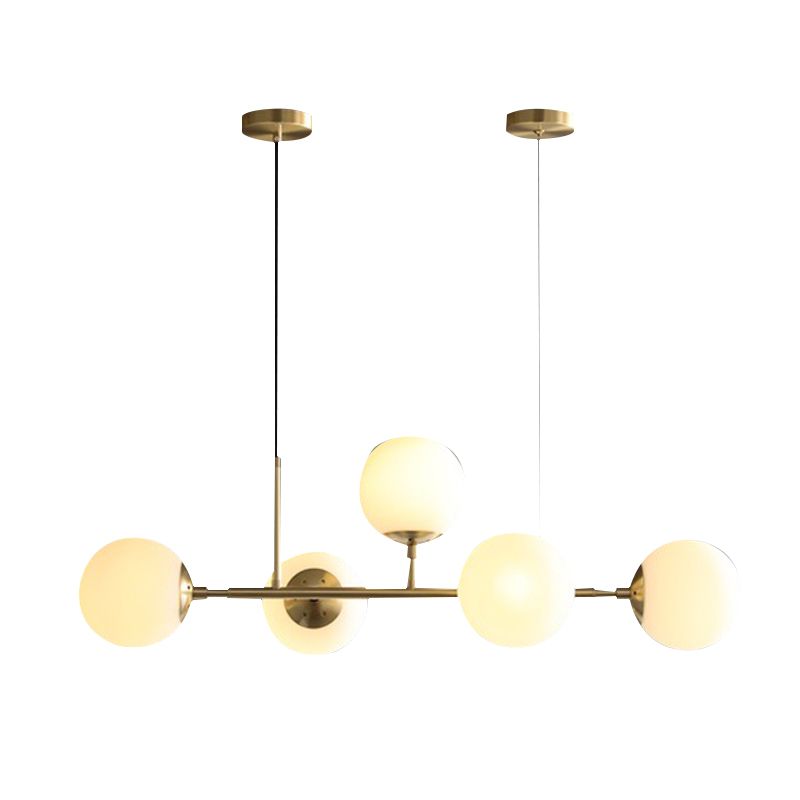 Modern Island Light Minimalist Glass Hanging Light for Dining Room