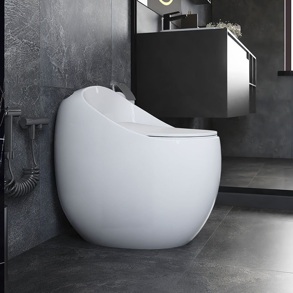 Modern Floor Mount Toilet Siphon Ceramic Flush Toilet with Seat for Bathroom