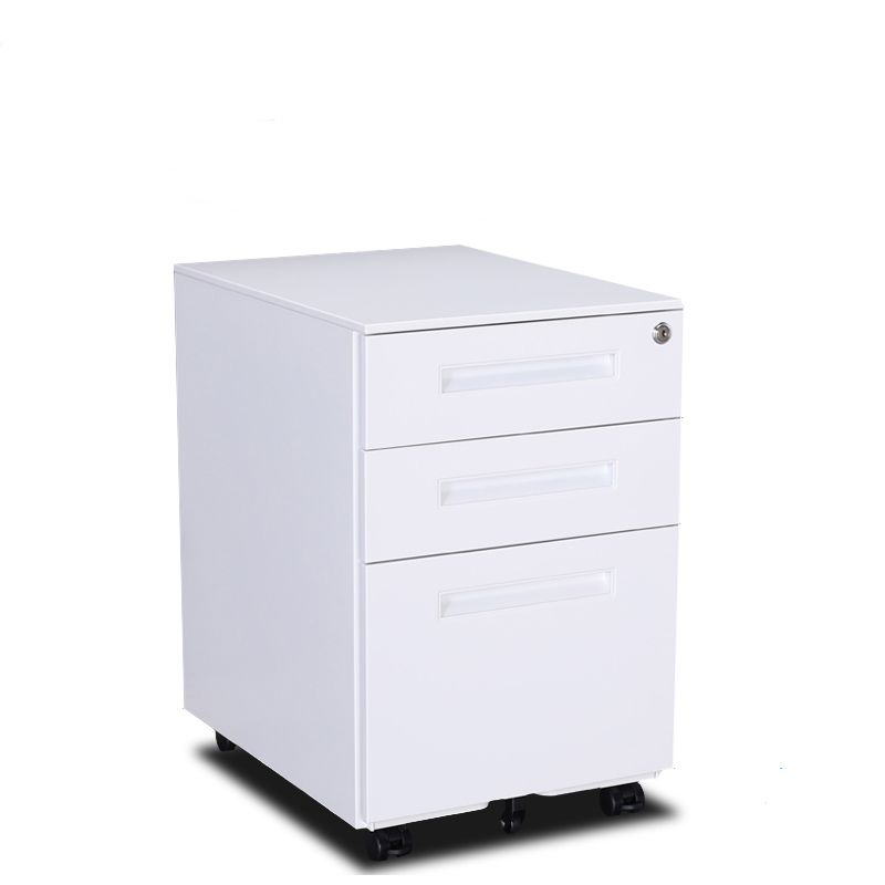 Contemporary Steel File Cabinet File Pedestal Filing Cabinet with Lock and Storage
