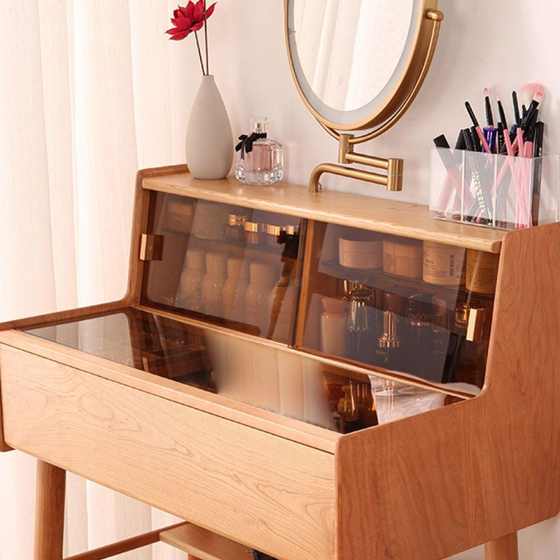 Contemporary Glass Makeup Counter Bedroom 36.6" H Make-up Vanity