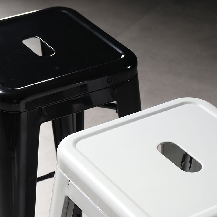 Industrial Square Backless Stool Folding Iron Bar Stool for Bristol