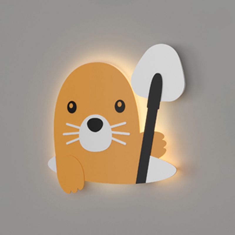 Modern Style Unique Shape Wall Sconce Metal 1 Light Sconce Lighting for Children's Room