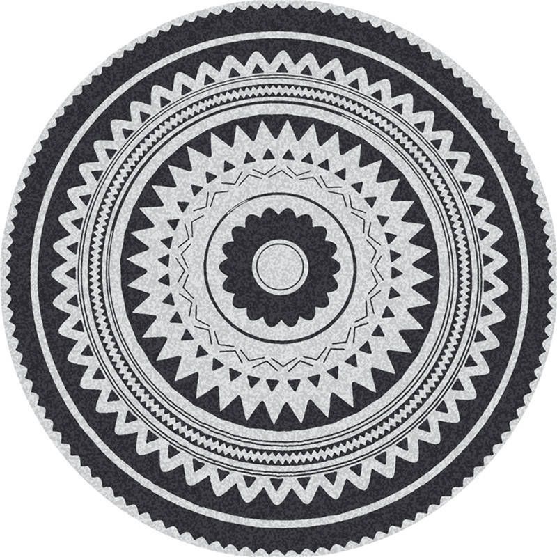 Moroccan Living Room Rug Multi-Color Flower Rug Polyester Machine Washable Stain Resistant Non-Slip Backing Area Carpet