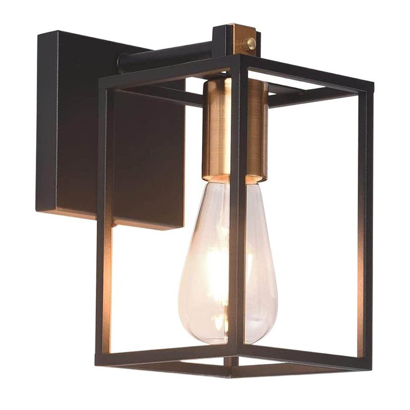 Black 1/2/3/4-Light Bathroom Vanity Light Modern Metal Bath Bar