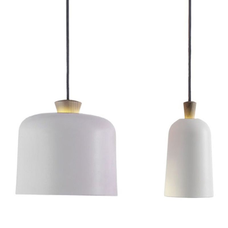 Macaron Cylindrical Suspension Pendant Aluminum 1-Light Dining Room Hanging Light Fixture