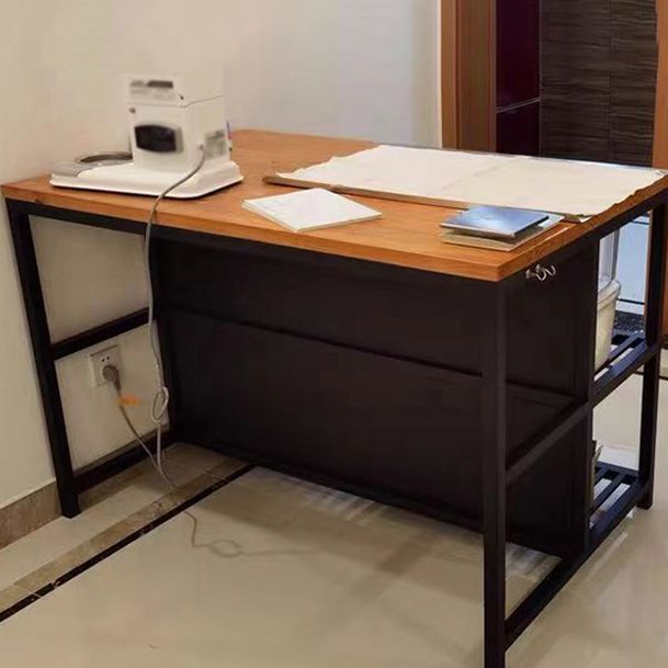 Industrial Style Wooden Kitchen Island Metal Kitchen Island Table