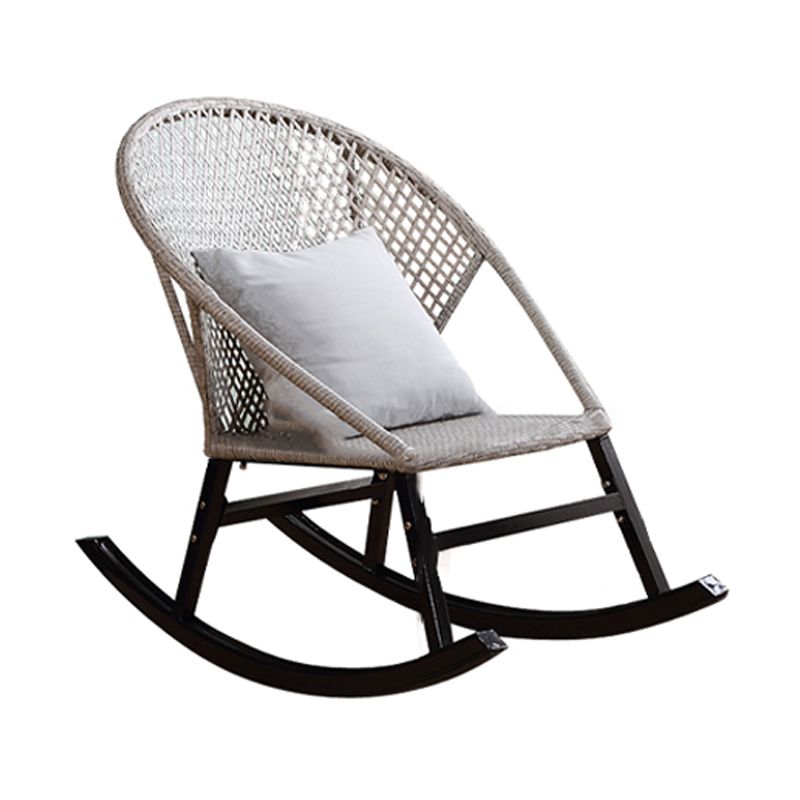 Indoor Modern Rocking Chair Solid Color Rocker Chair with Dark Legs