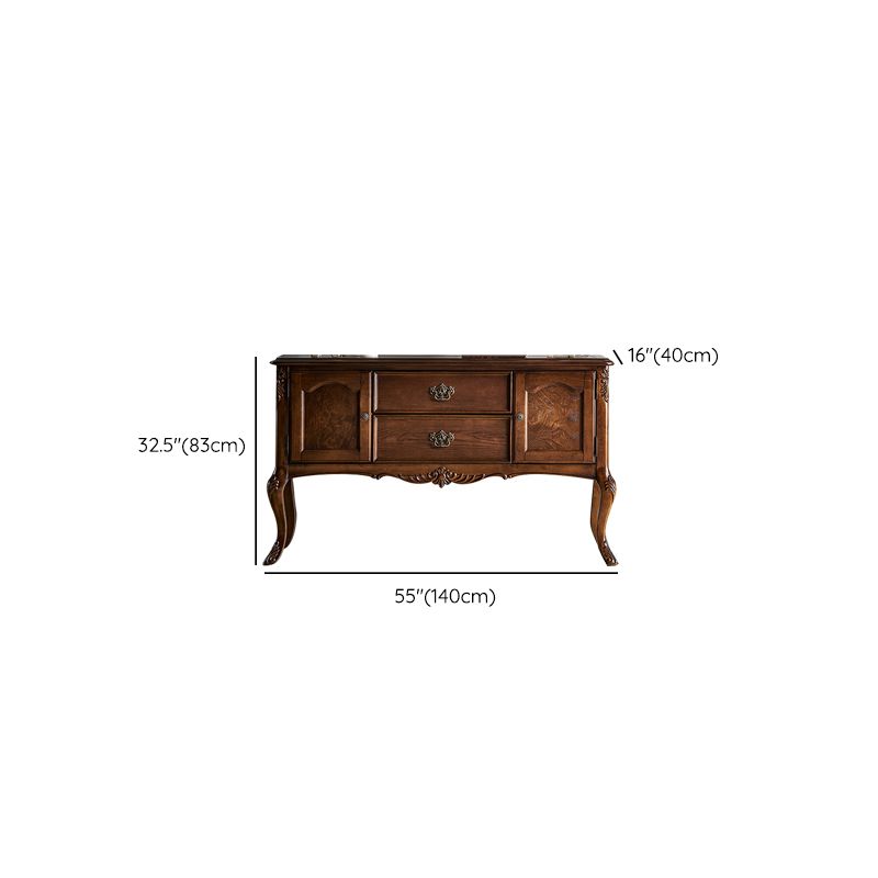 Mid-Century Modern Wood Console Table Rectangle Console Sofa Table for Hall