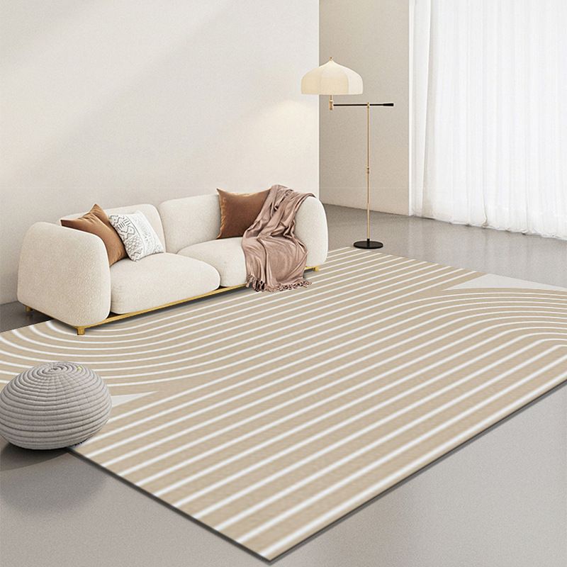 Gray Modern Carpet Polyester Semicircle Carpet Washable Carpet for Home Decor