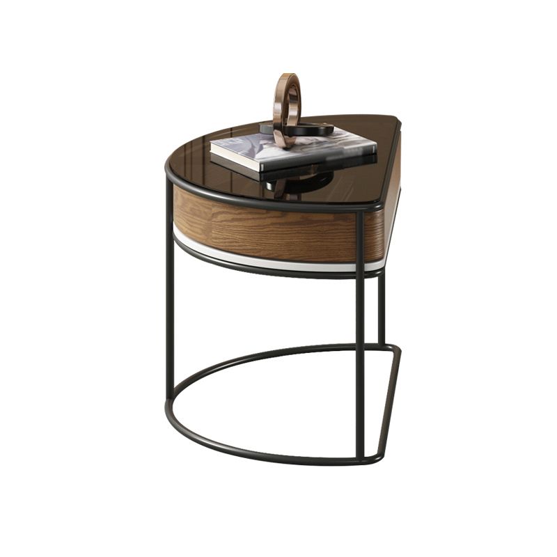 Modern Style Paint Craft Green and White Rectangular Round Coffee Table