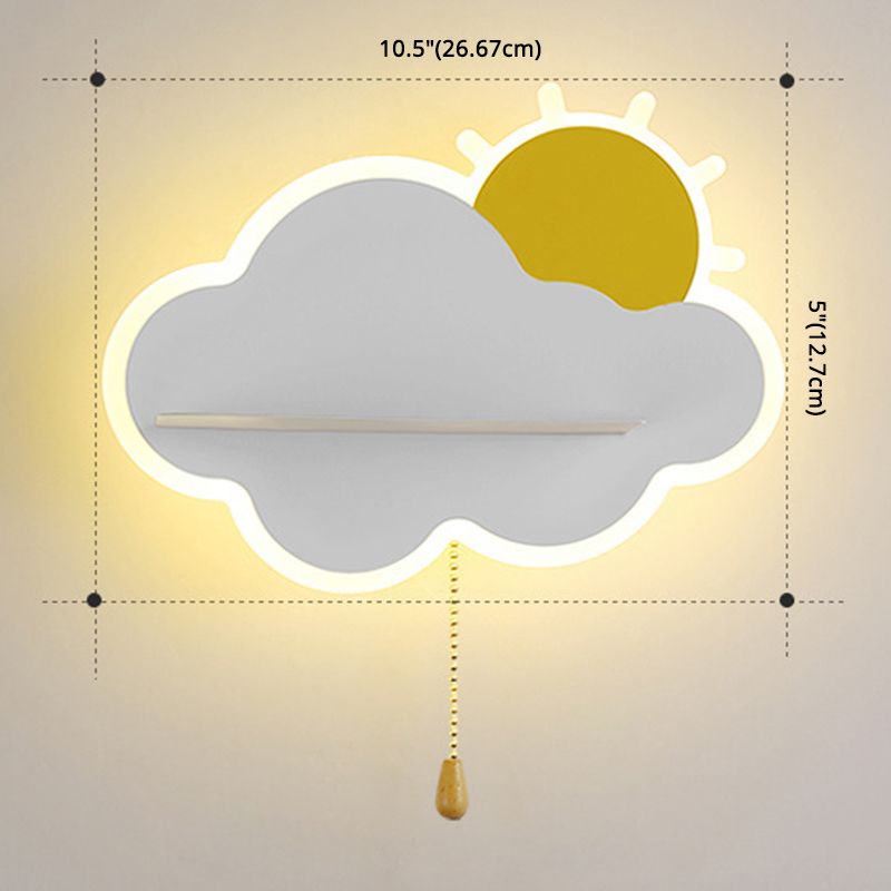 Metalen wolkenwand SCONCE LICTION Minimalistische stijl LED SCONCE LIMMUTE VOOR SLAAPKAMER