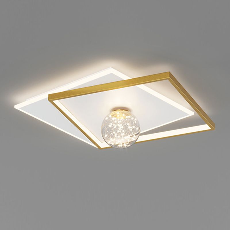 Modern Geometric Ceiling Lighting Metal LED Bedroom Ceiling Flush Mount