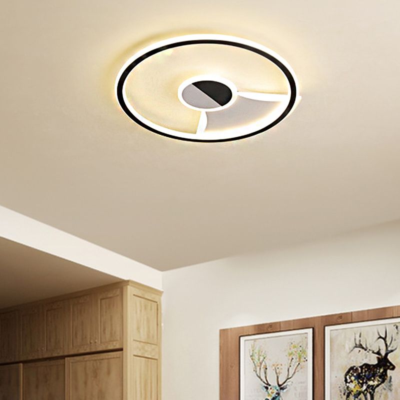 Modern Wit/Warm Flush Mount Lighting Acryl 16 "/19.5" /23.5 "Flush Mount Lights in Black