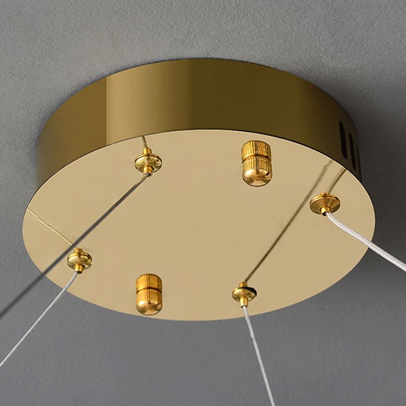 Modern Creative LED Pendant Light Crystal Circular Chandelier for Living Room