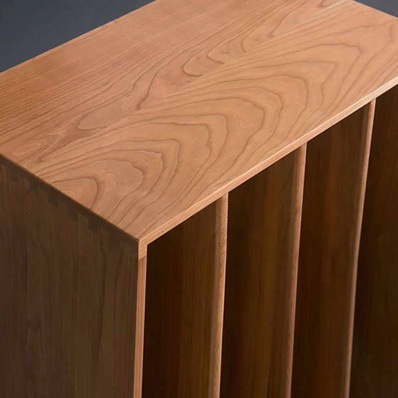 Modern Closed Back Bookshelf Solid Wood Bookcase with Shelves