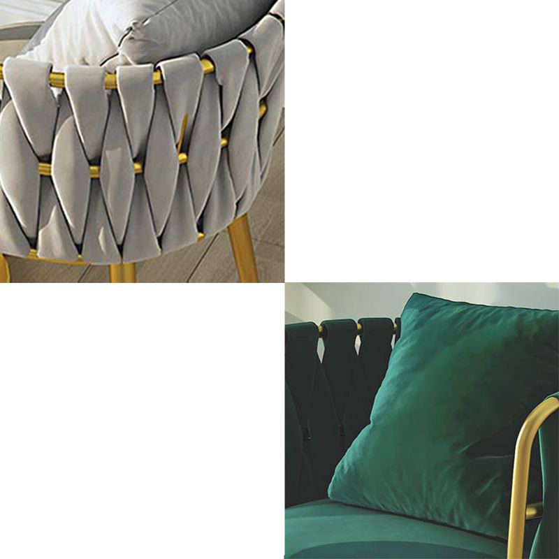 Cushion Back Lounge Chair Basic Four Leg Vanity Chair for Living Room