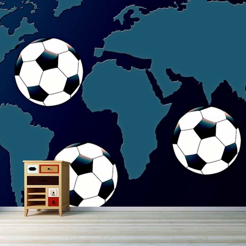 Modern Illustration Mural Wallpaper Map Living Room Wall Mural