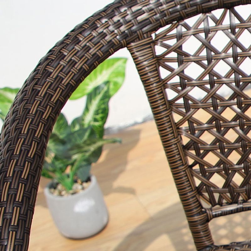 Boho Style Bistro Set 3 Pcs Glass Top Bistro Set for Balcony