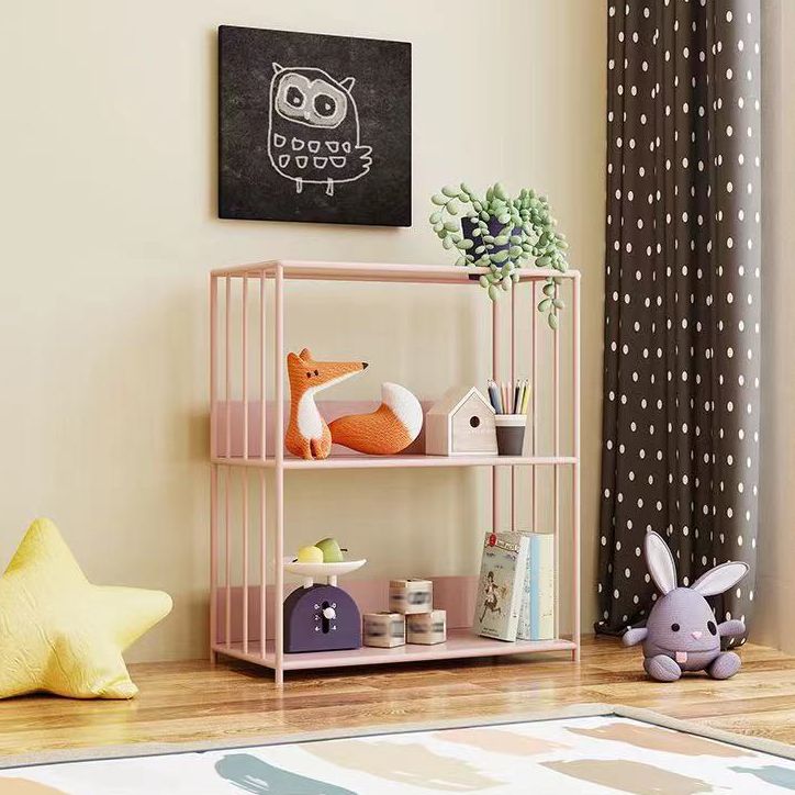 Metal Open Back Standard Bookcase Scandinavian Style Book Shelf