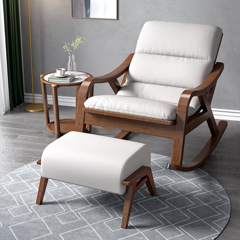 Solid Wood Rocking Chair Lounge Lazy Sofa Chair Family Leisure Rocking Chair