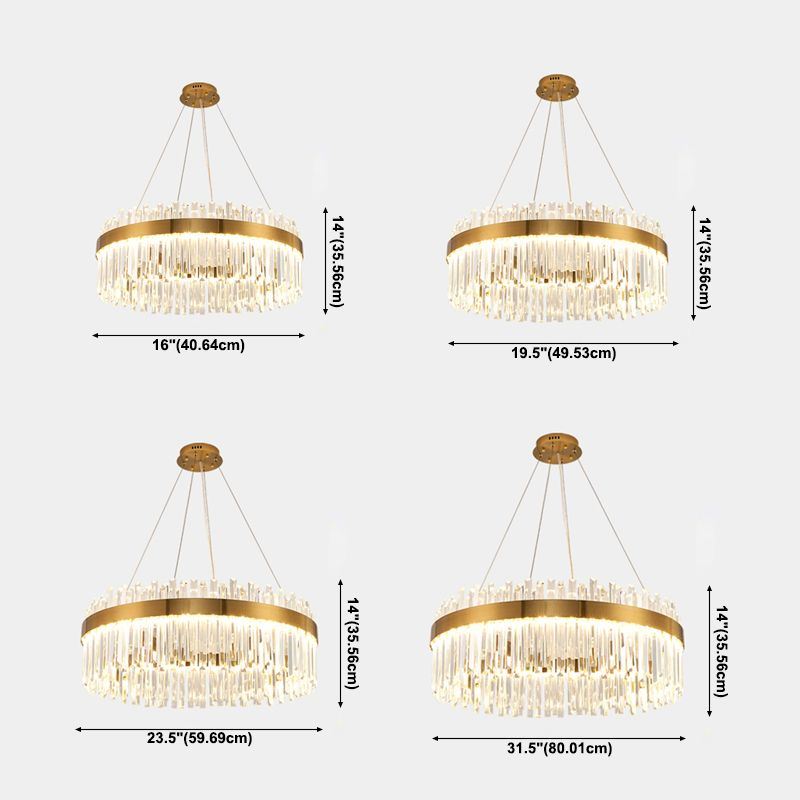 Hedendaagse luxe led hangende lamp metalen kroonluchter voor woonkamer