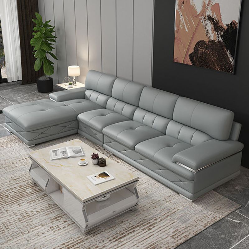 Upholstered Armrest Cushioned Back Sponge Padded Sofa Bed Grey/yellow Sofa