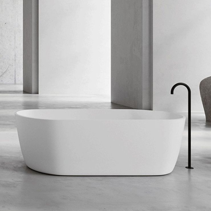 Stone Soaking Freestanding Bathtub Antique Finish Modern Bath Tub
