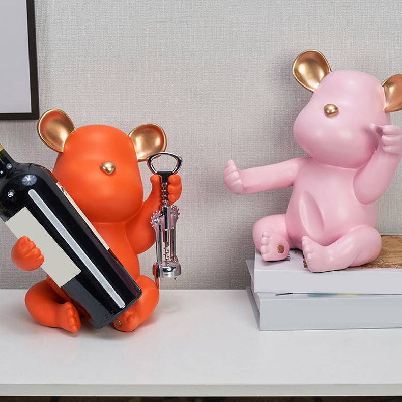 Glam Tabletop Bottle Holder Resin Wine Bottle Rack for Parlor