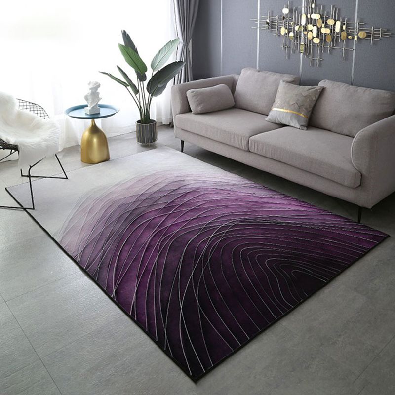 Dark Green Graphic Rug Polyester Modern Rug Stain Resistant Rug for Home Decor