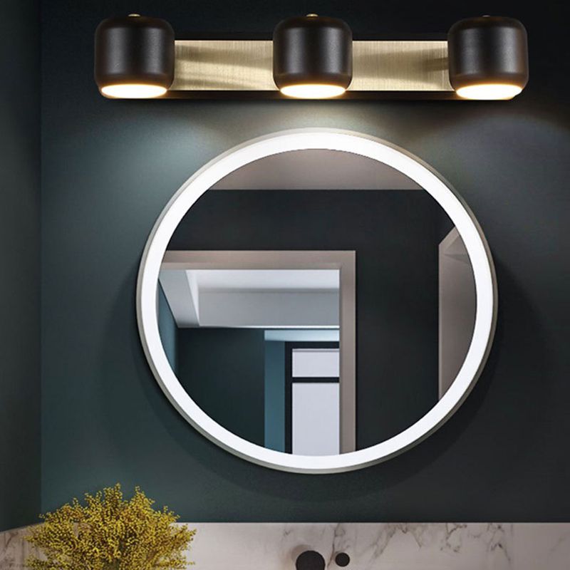 1 Light Cylindrical Wall Sconce Modern Style Metal Wall Lighting for Bathroom
