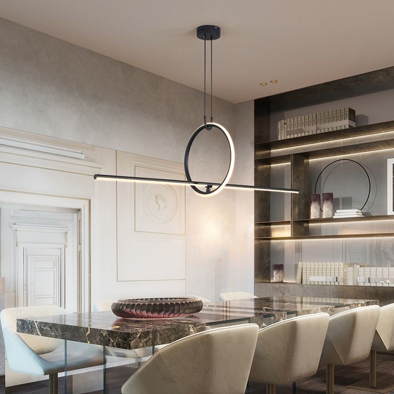 Lampada del lampadario in metallo moderno nordico Lampada a LED LED Isola Ciondolo per sala da pranzo