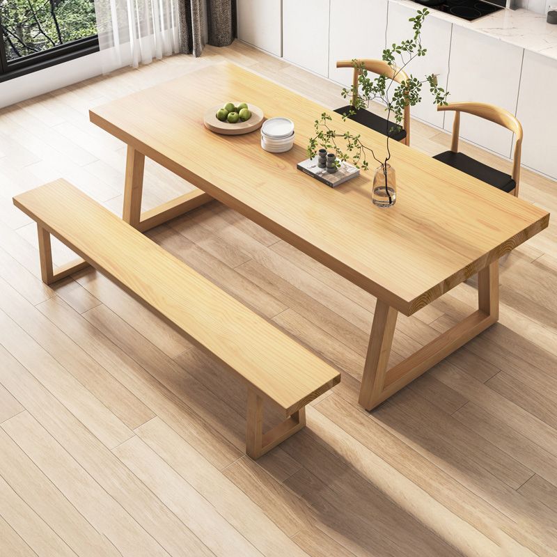 Modern Dining Set 1/2/3/4/5/7 Pcs Solid Wood Dining Table and Chairs